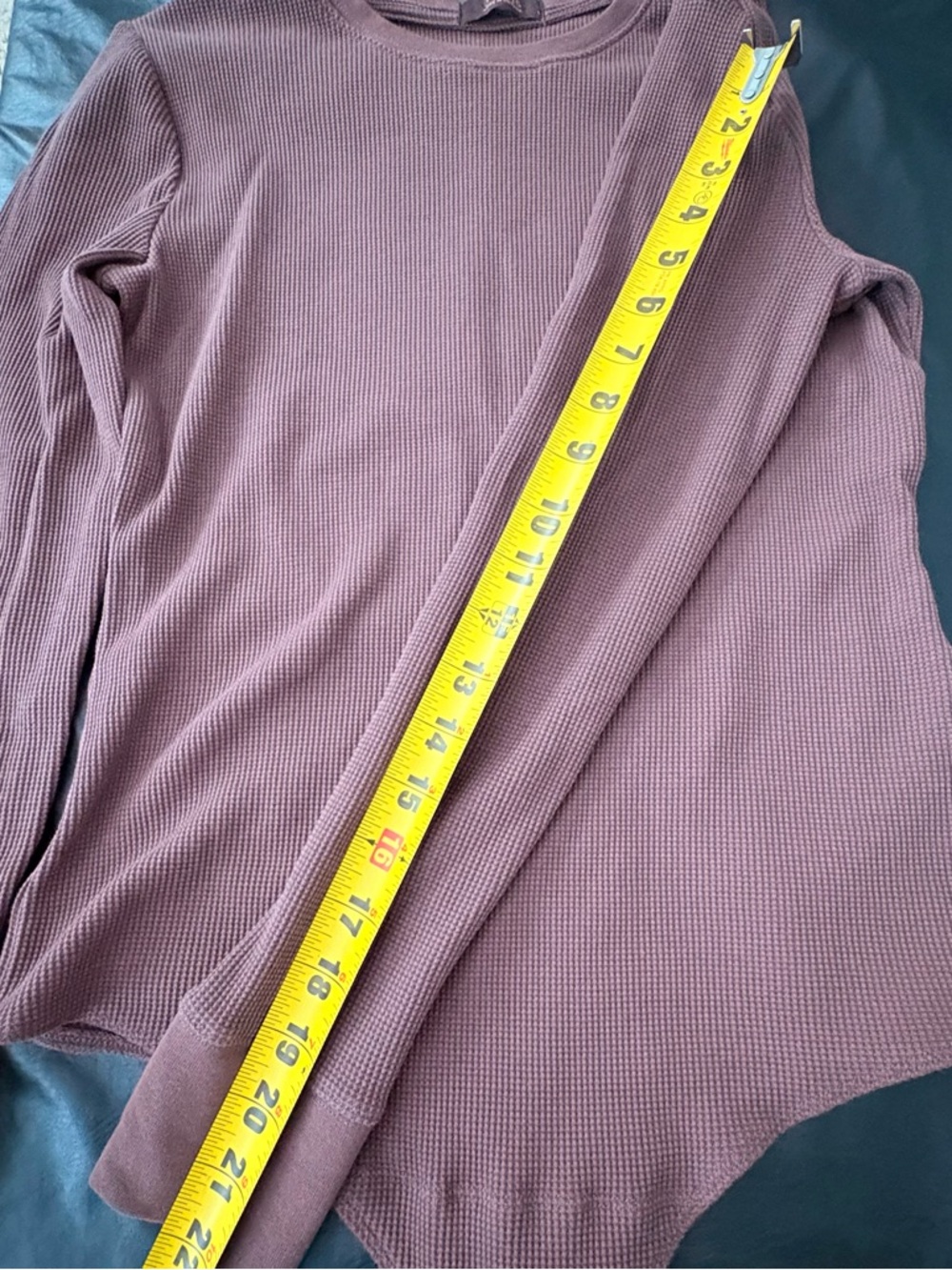 NUUDS Chocolate Ribbed Long Sleeve Large Crewneck Bodysuit - Picture 6 of 7